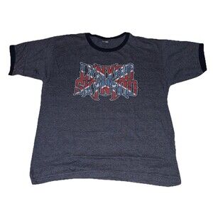 Vintage Lynyrd Skynyrd Ringer T-Shirt Made in USA Large 70s 80s Southern Rock